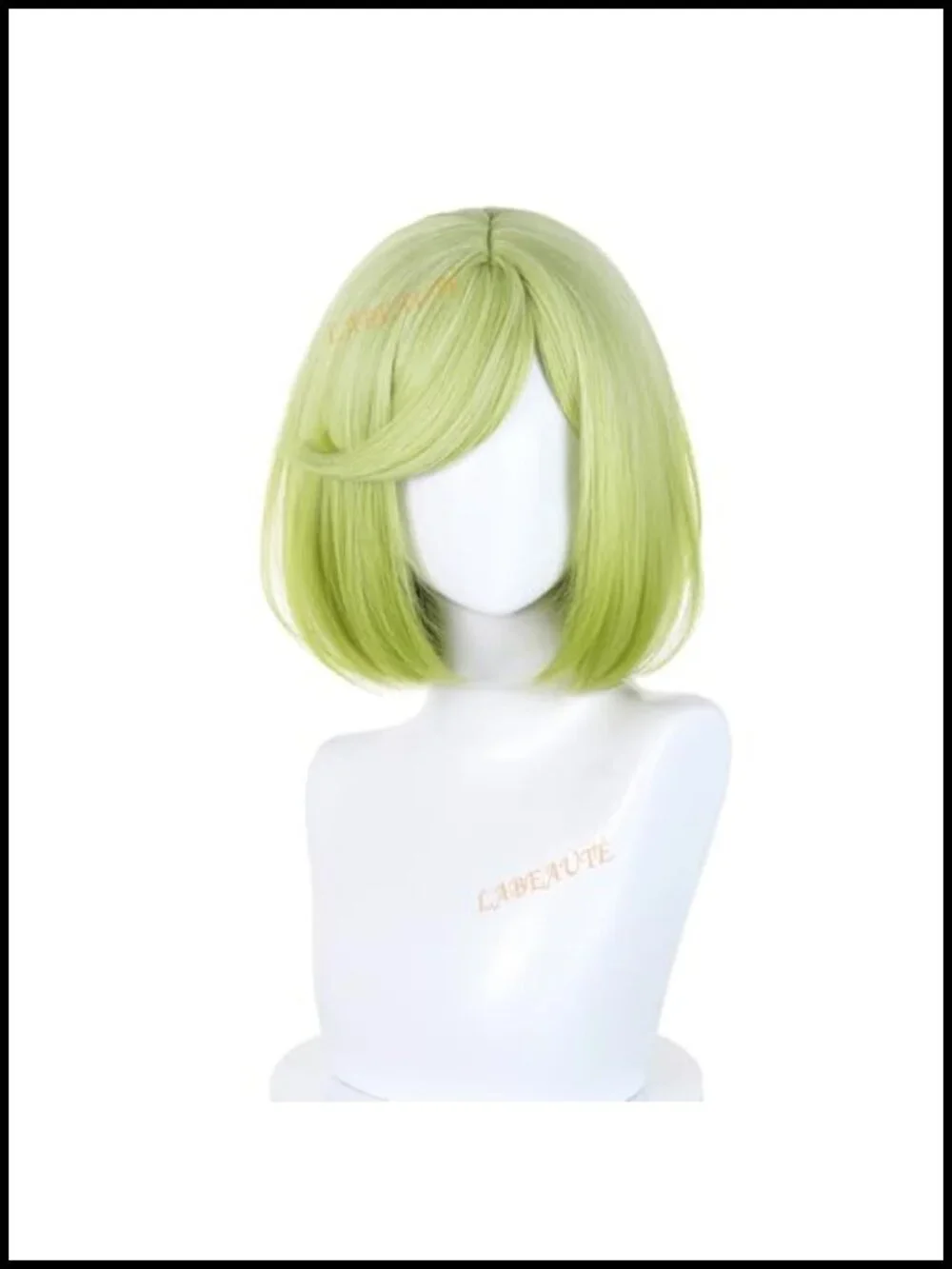 Green Short Bob Cosplay Wig Heat Resistant Synthetic Hair for Witch Hat Atelier